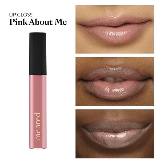 Mented Cosmetic Lip Gloss Moisture Lipstick Cruelty Free Vegan Pink About Me NEW - Picture 2 of 7